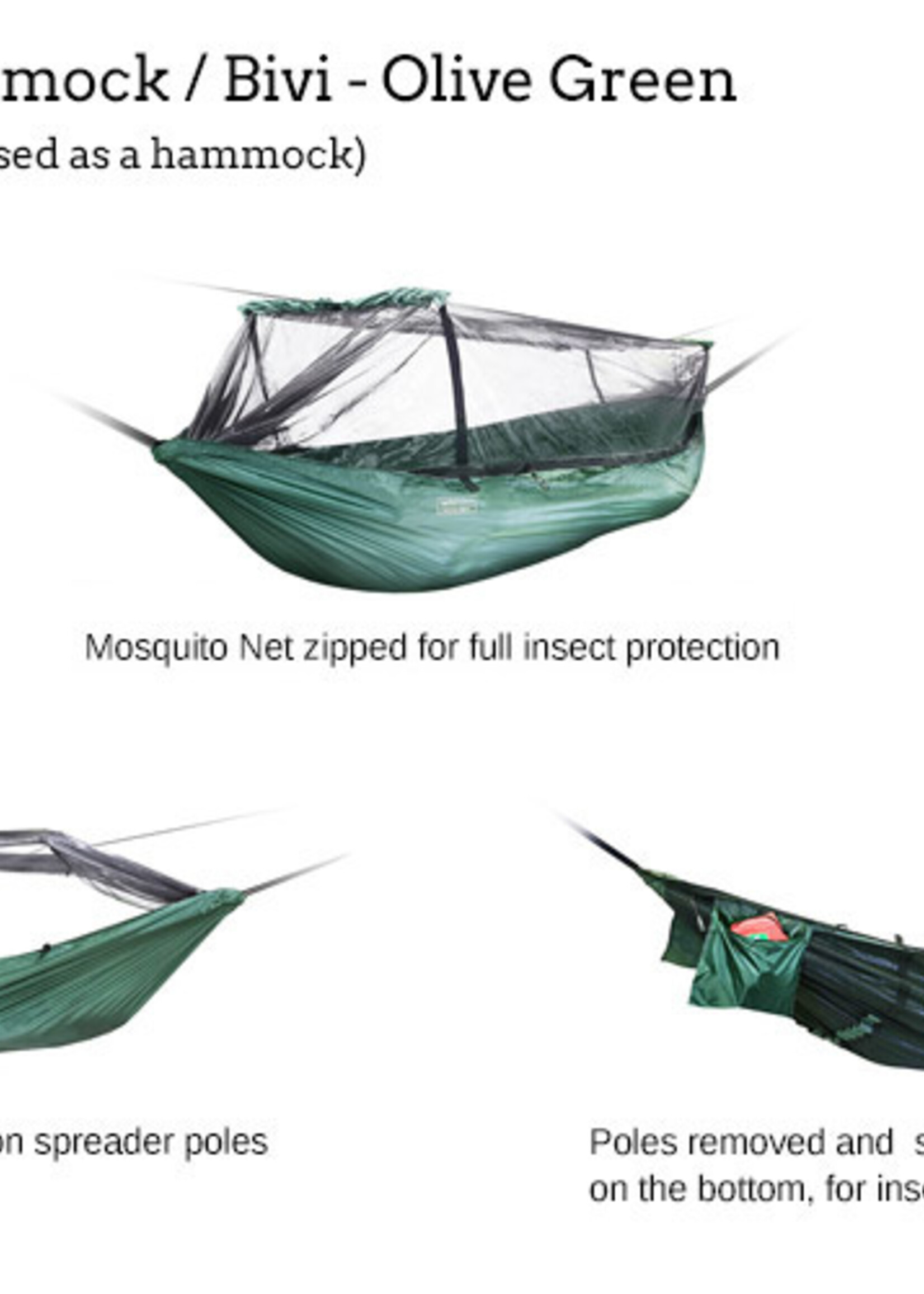 DD Hammocks Reisehängematte / Bivi - Olivgrün