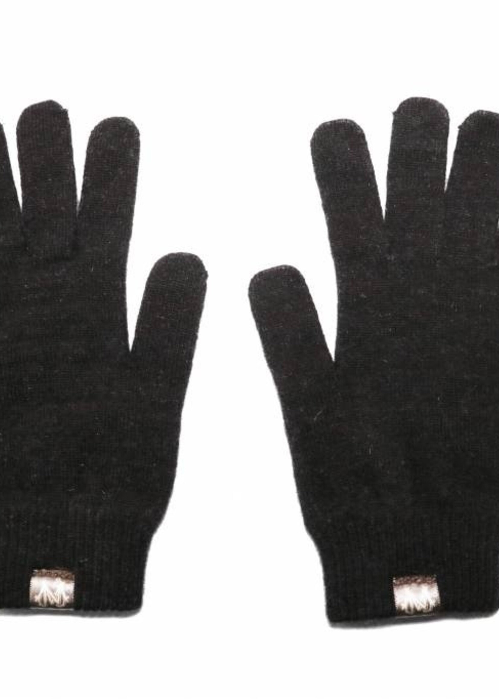 Weft Possum/Merino Handschuhe - Lange Finger - Schwarz Anthrazit