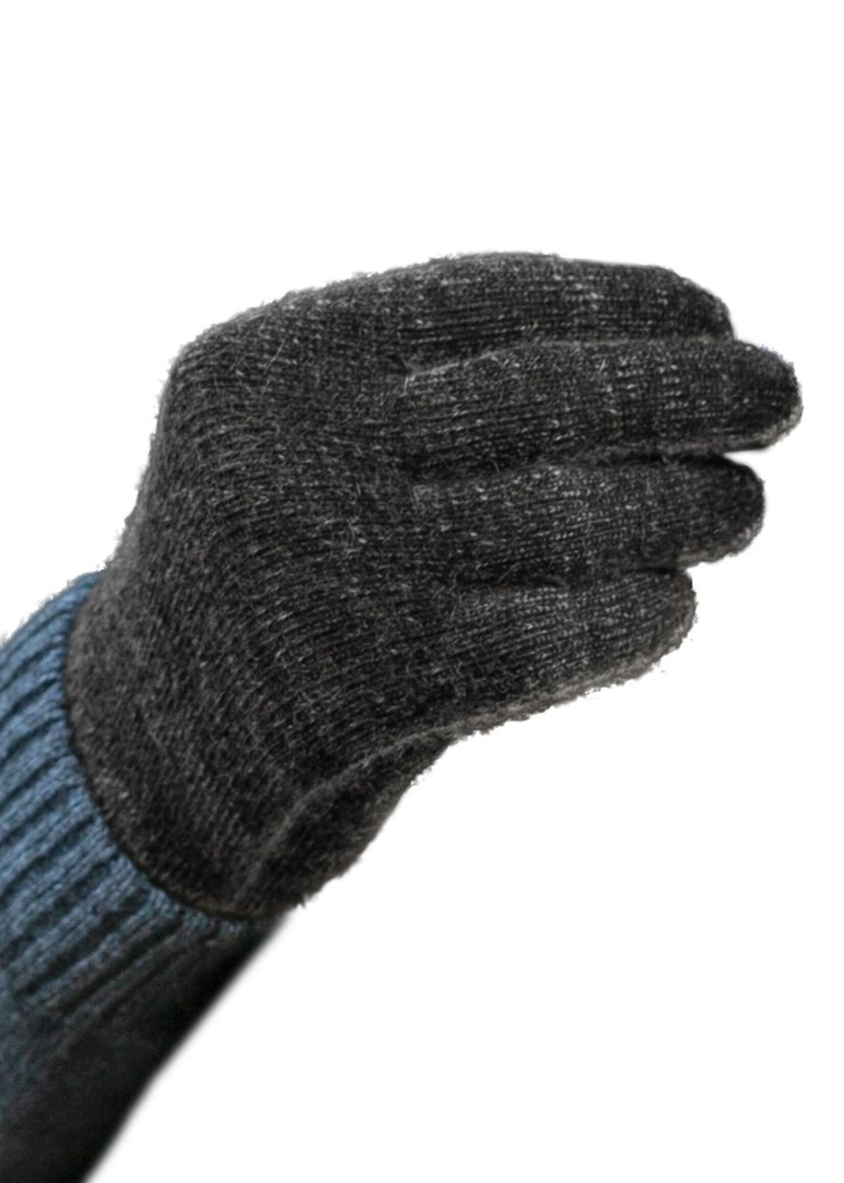 Weft Possum/Merino Handschuhe - Lange Finger - Schwarz Anthrazit