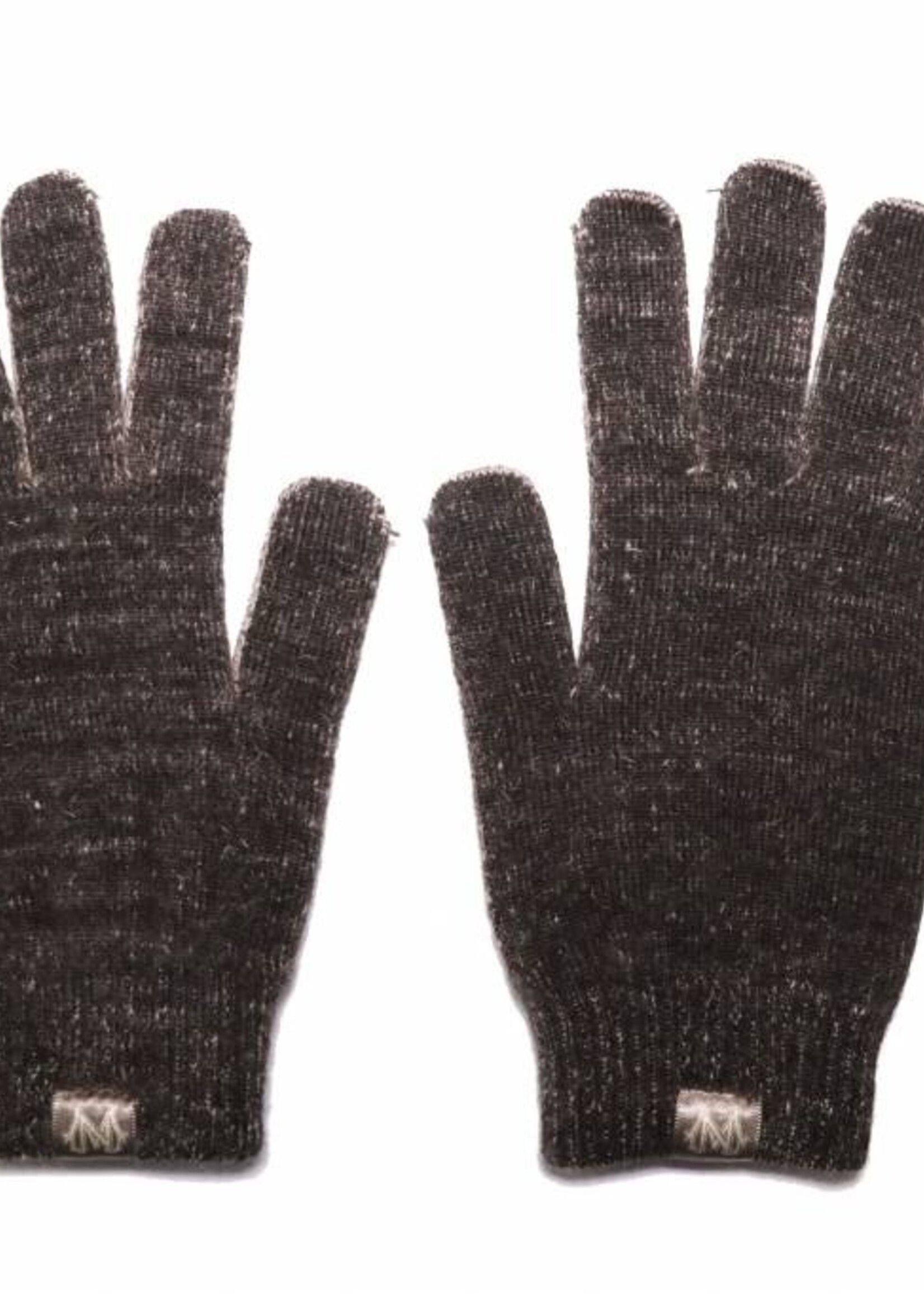 Weft Opossum/Merino Handschuhe - Lange Finger - Schwarz