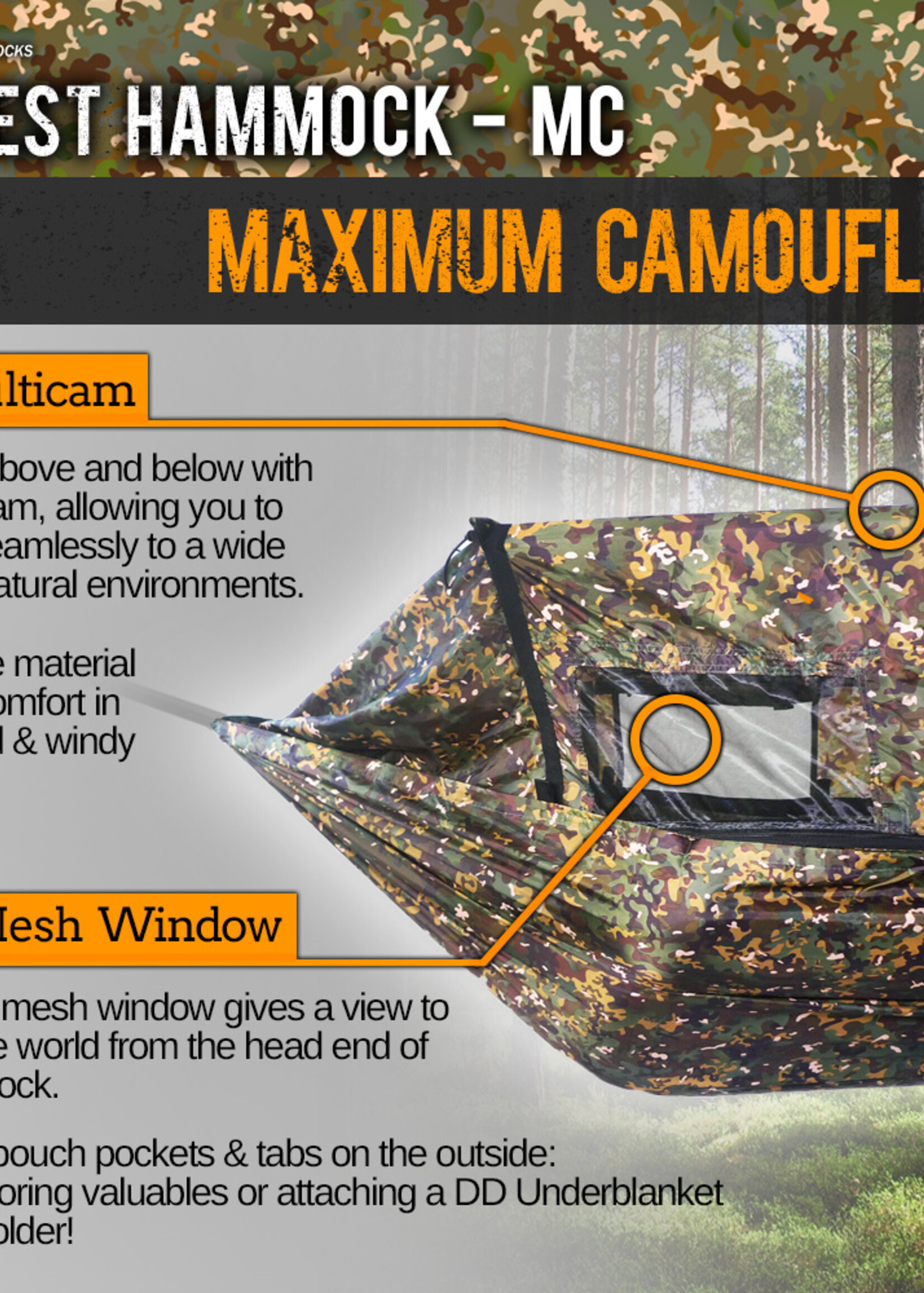DD Hammocks Nest Hammock/ Hängematte - Multicam