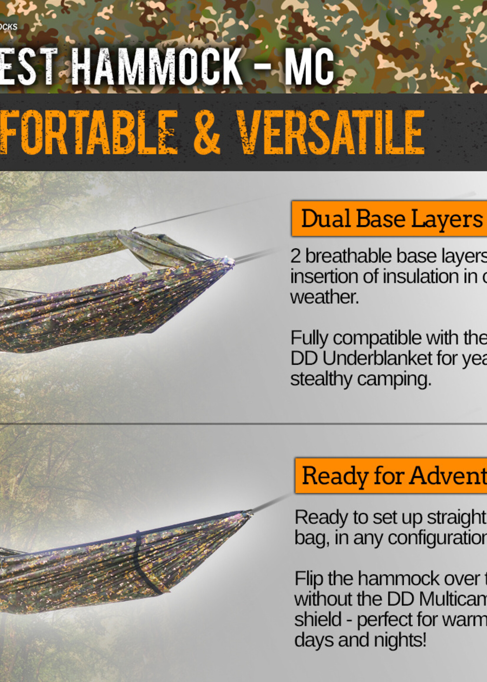 DD Hammocks Nest Hammock/ Hängematte - Multicam