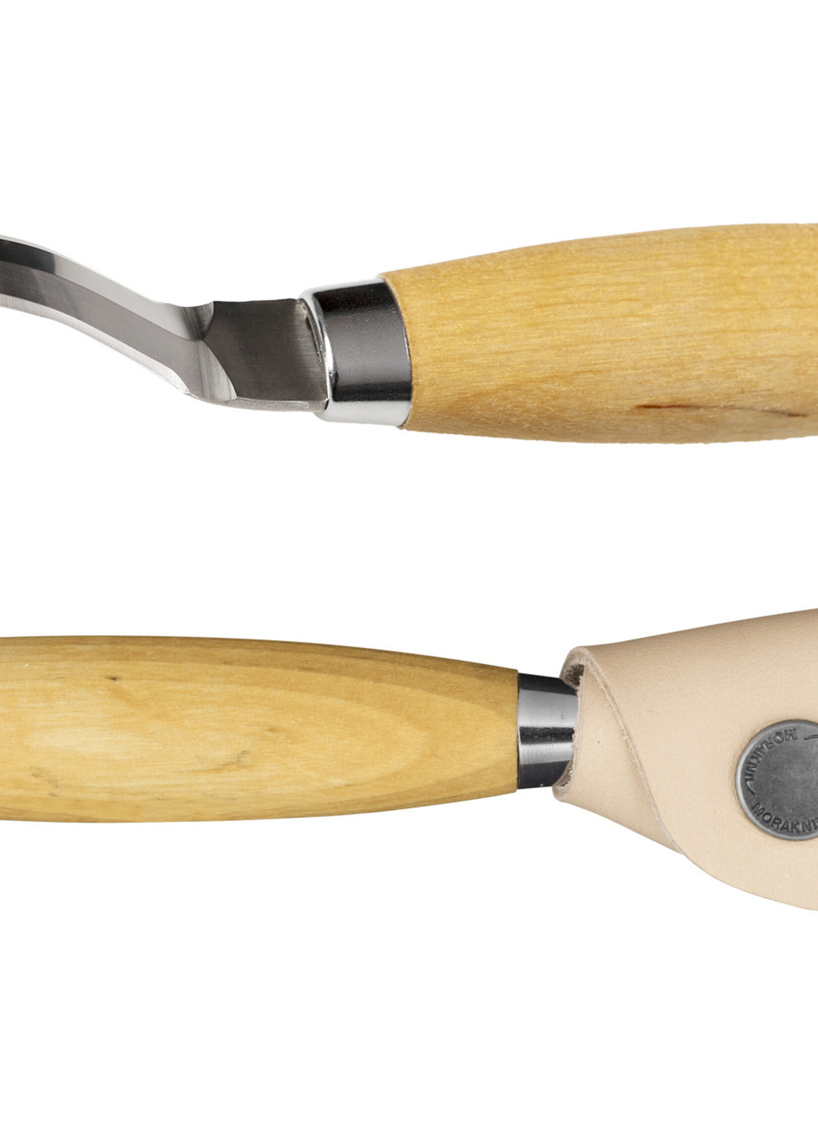 MoraKniv Löffelmesser 163 Leicht gebogen mit Doppelklinge - inklusive Scheide