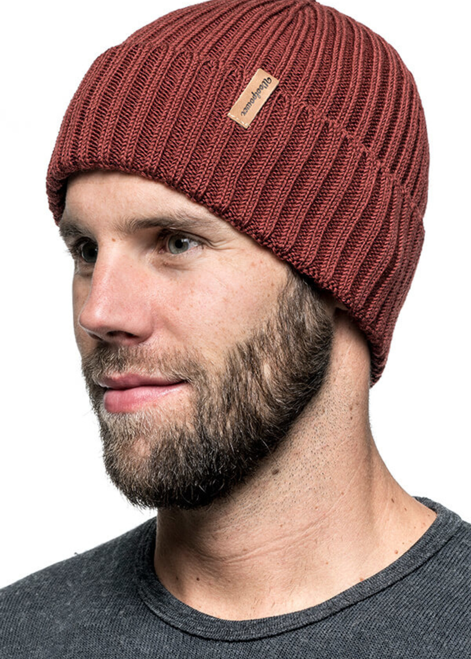 Woolpower Beanie Rippe - Rostrot