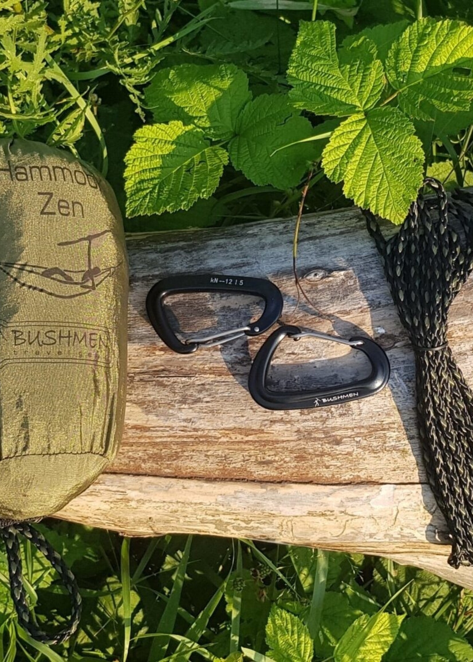 Bushmen Hängematte Grün mit Karabinerhaken