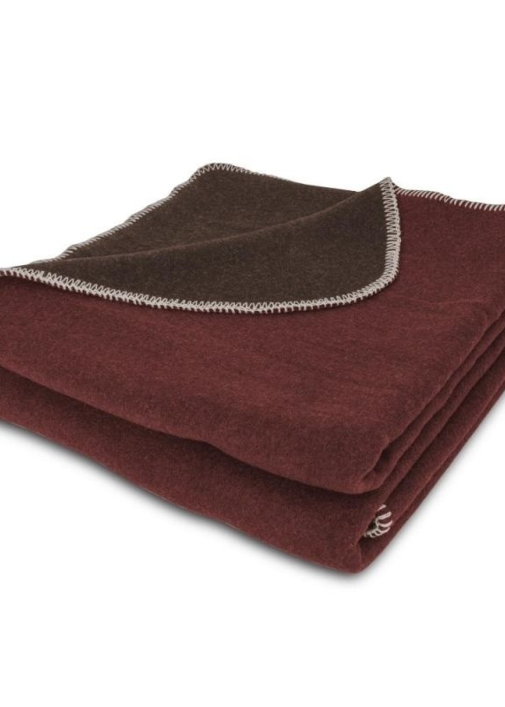 Petromax Decke aus weicher Wolle (150x200) Rot/Braun