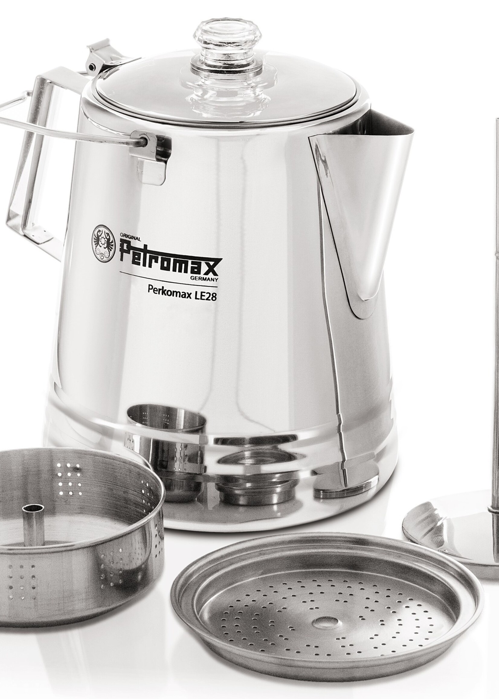Petromax Perkomax Edelstahl Perkolator - 28 Tassen