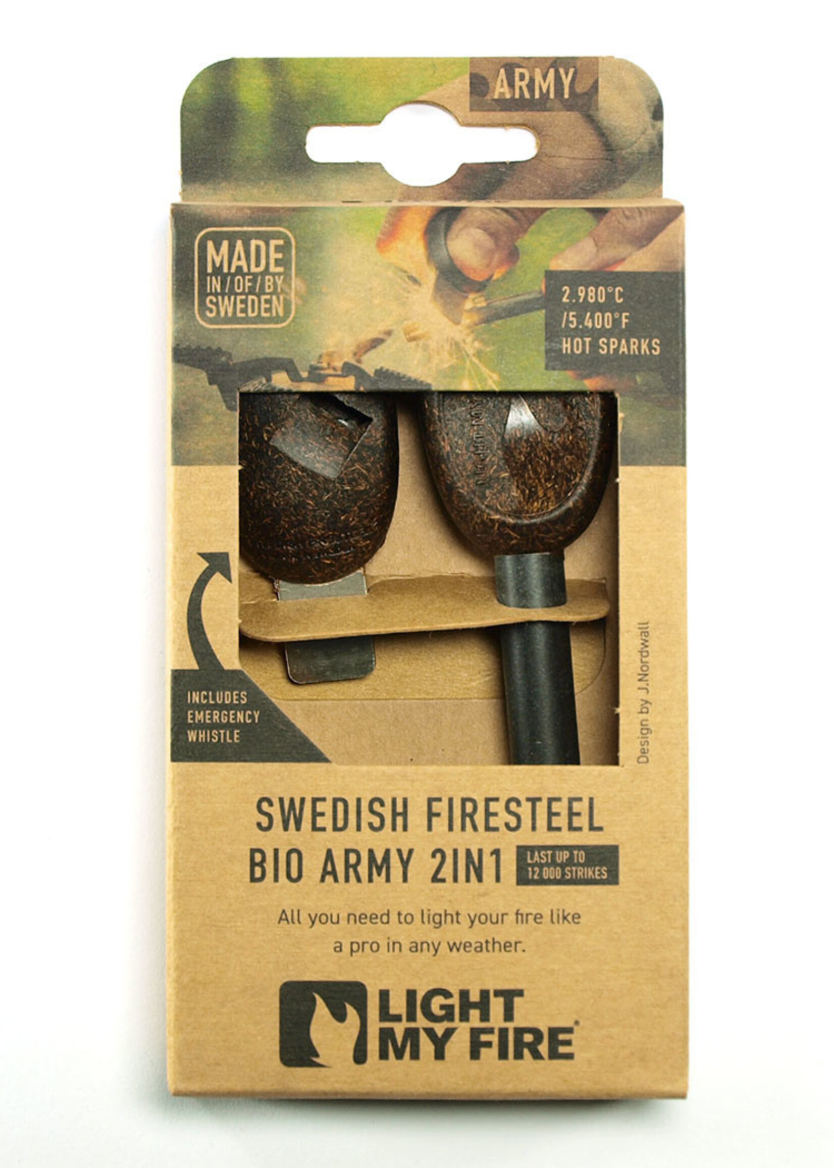Light My Fire Feuerstahl/ Firesteel Bio Army - Kokosnussschale