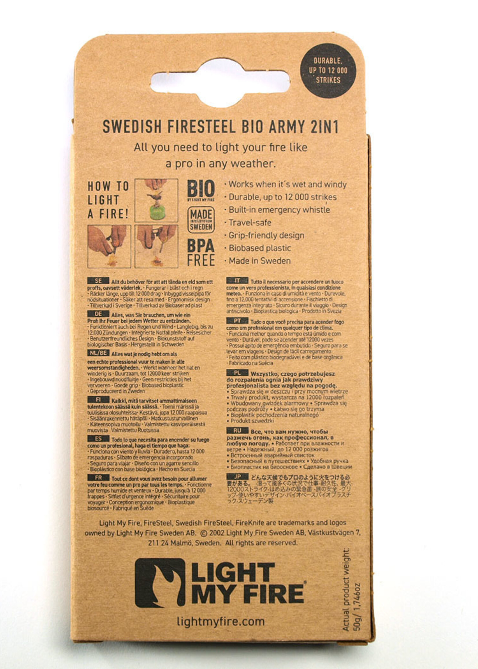 Light My Fire Feuerstahl/ Firesteel Bio Army - Kokosnussschale