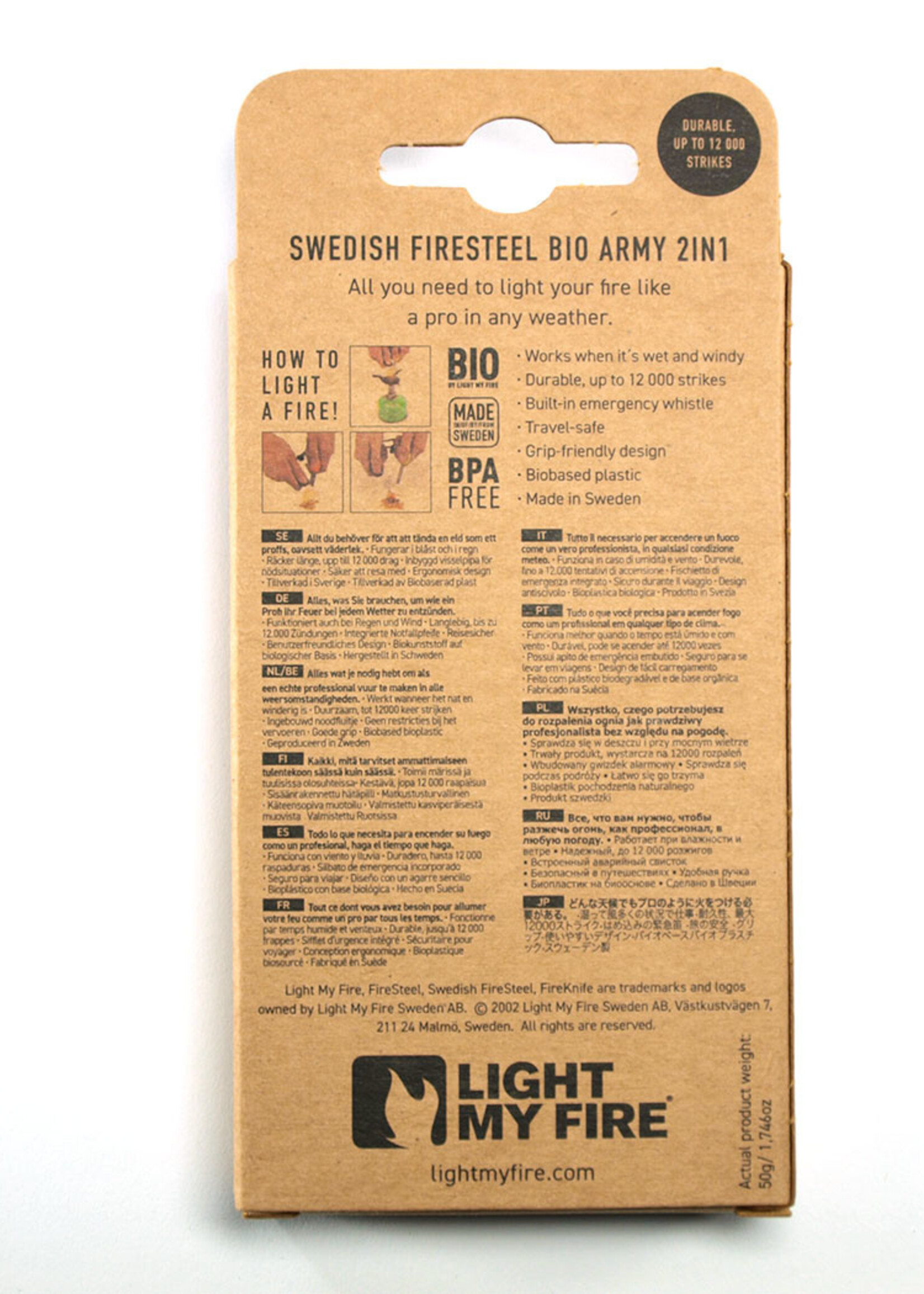 Light My Fire Feuerstahl/ Firesteel Bio Army - Schwarz