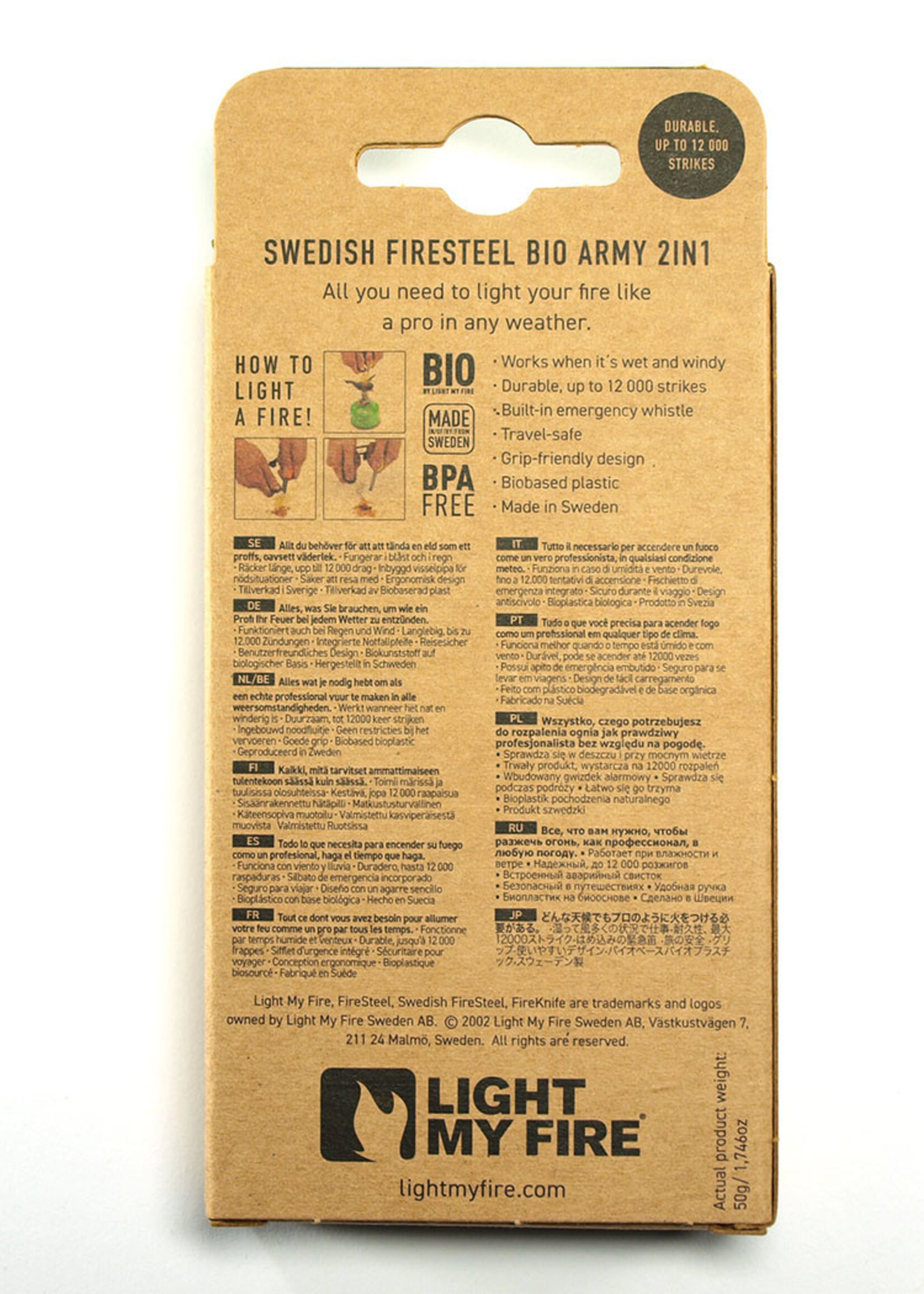 Light My Fire Firesteel/ Feuerstahl Bio Armee - Rostig Orange