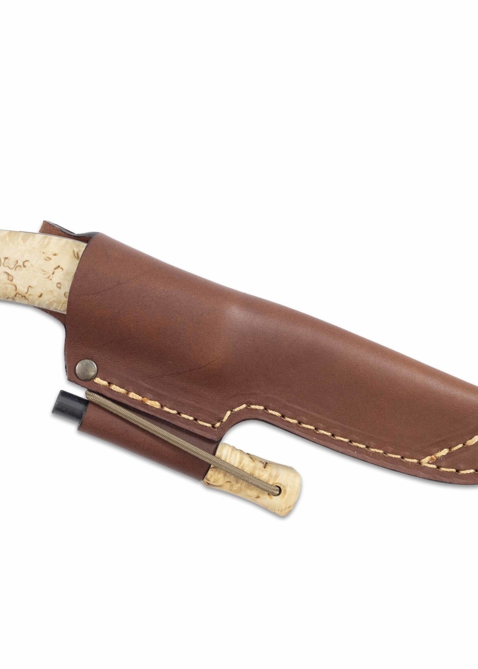 Casstrom Nr.10 Schwedisches Waldmesser, Lockenbirke, Sleipner, Feuerstahl