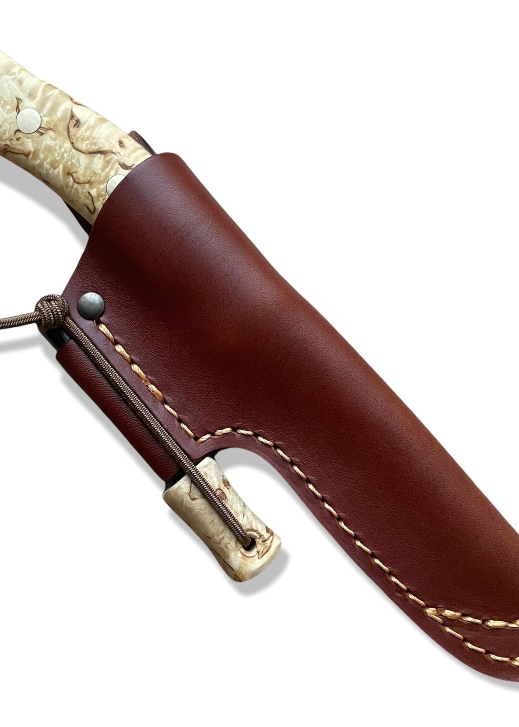 Casstrom Nr.10 Schwedisches Waldmesser, Lockenbirke, Sleipner, Feuerstahl