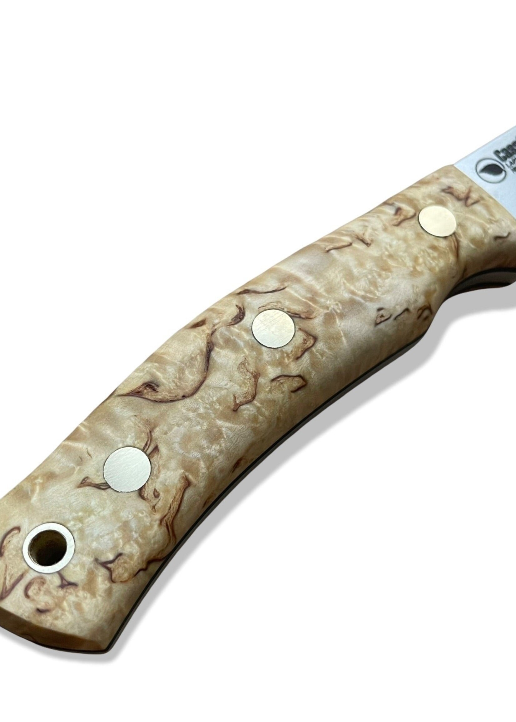 Casstrom Nr.10 Schwedisches Waldmesser, Lockenbirke, Sleipner, Feuerstahl