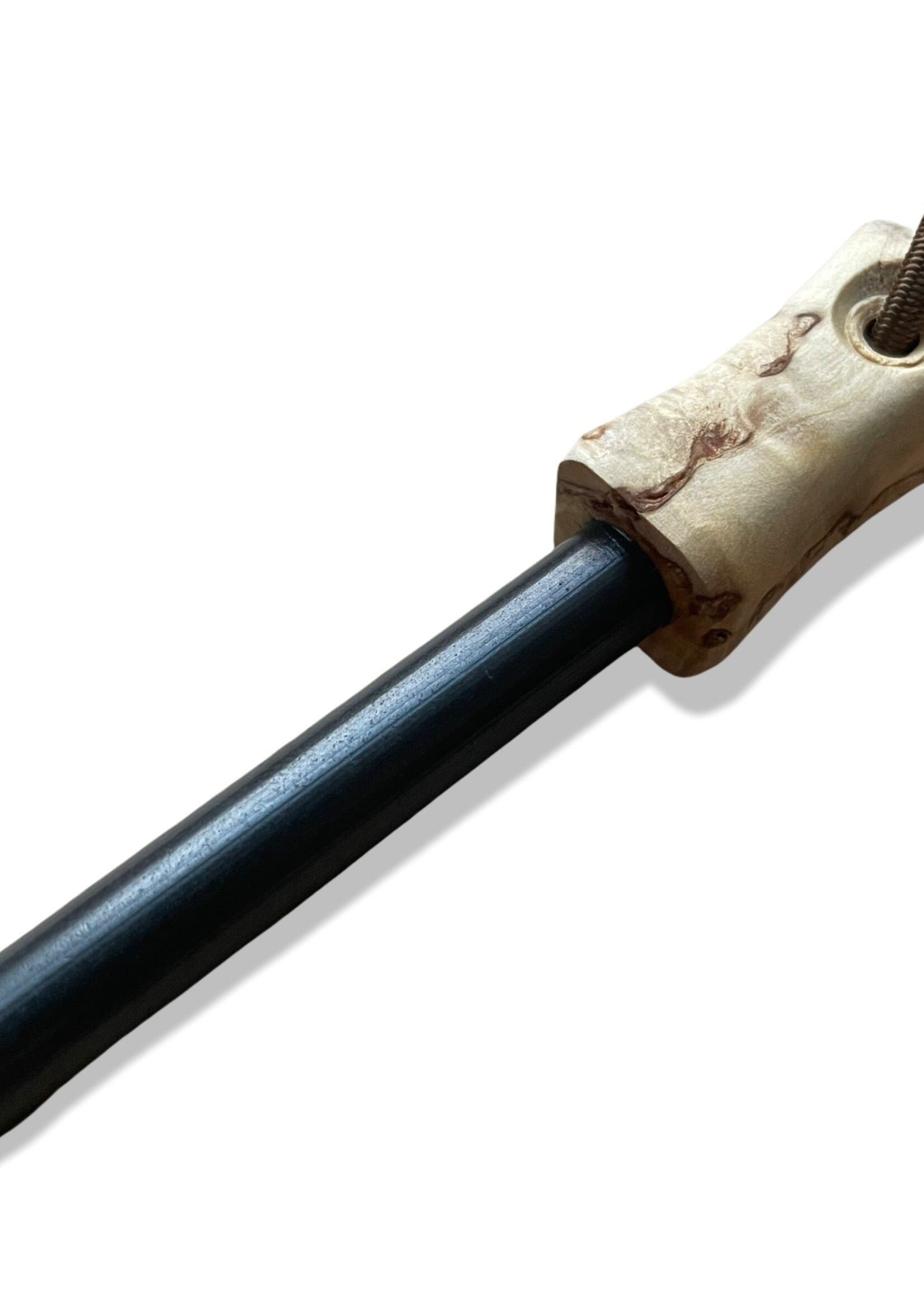 Casstrom Nr.10 Schwedisches Waldmesser, Lockenbirke, Sleipner, Feuerstahl