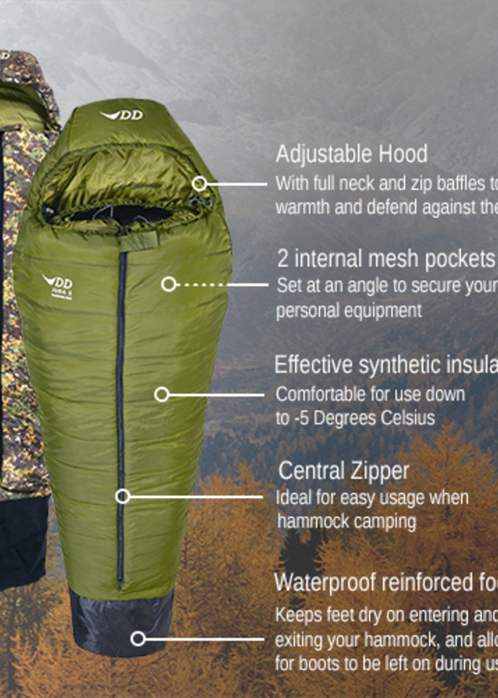 DD Hammocks Jura 2 Schlafsack - Multicam