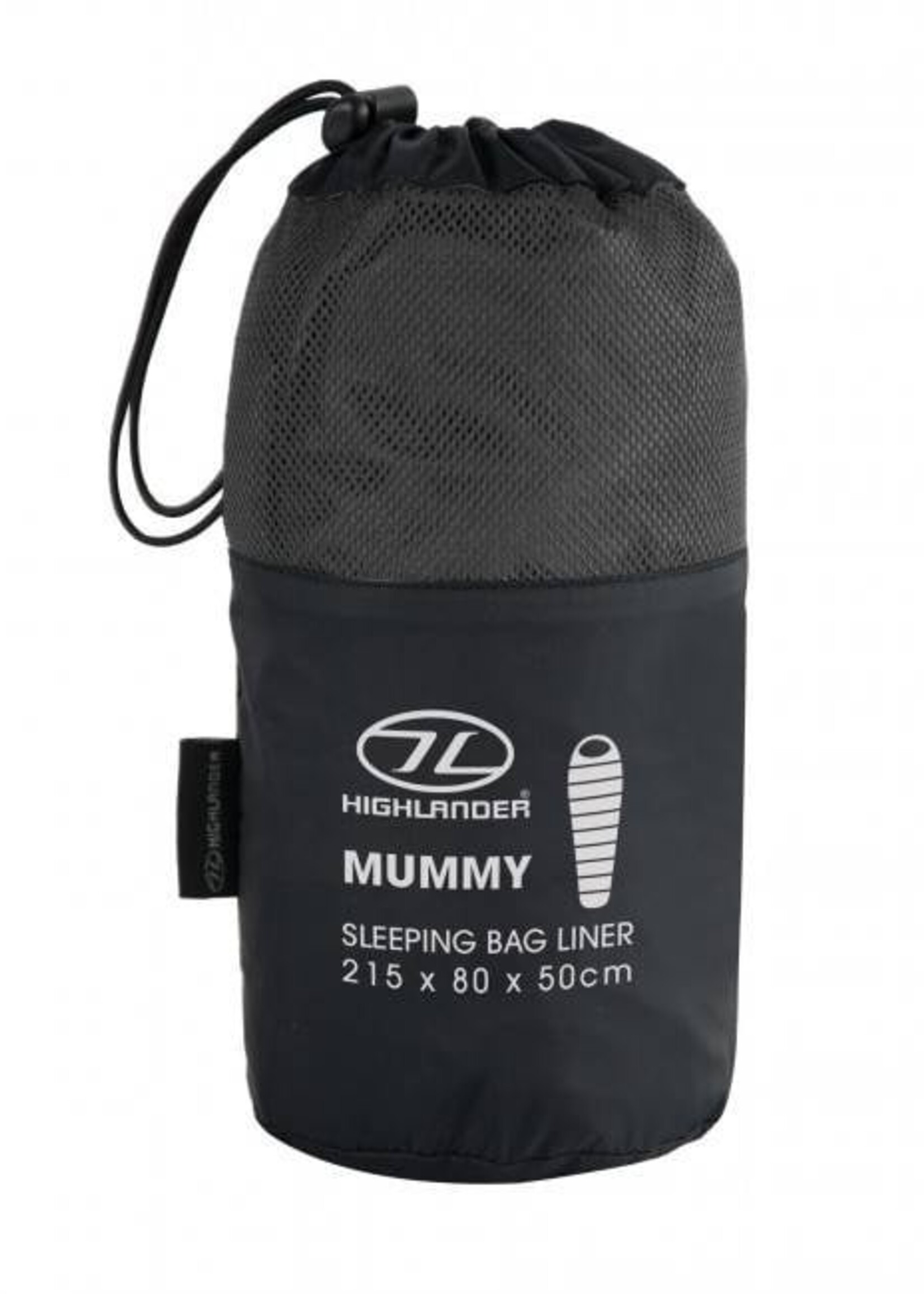 Highlander Mumien Schlafsack/ Hüttenschlafsack Schwarz