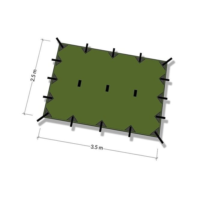 Tarp/ Abdeckplane M - Olivgrün