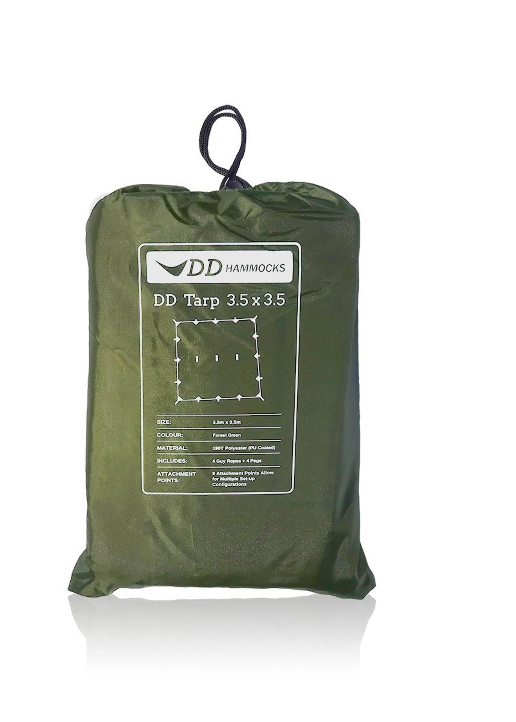 DD Hammocks Tarp/ Abdeckplane 3.5x3.5 Waldgrün