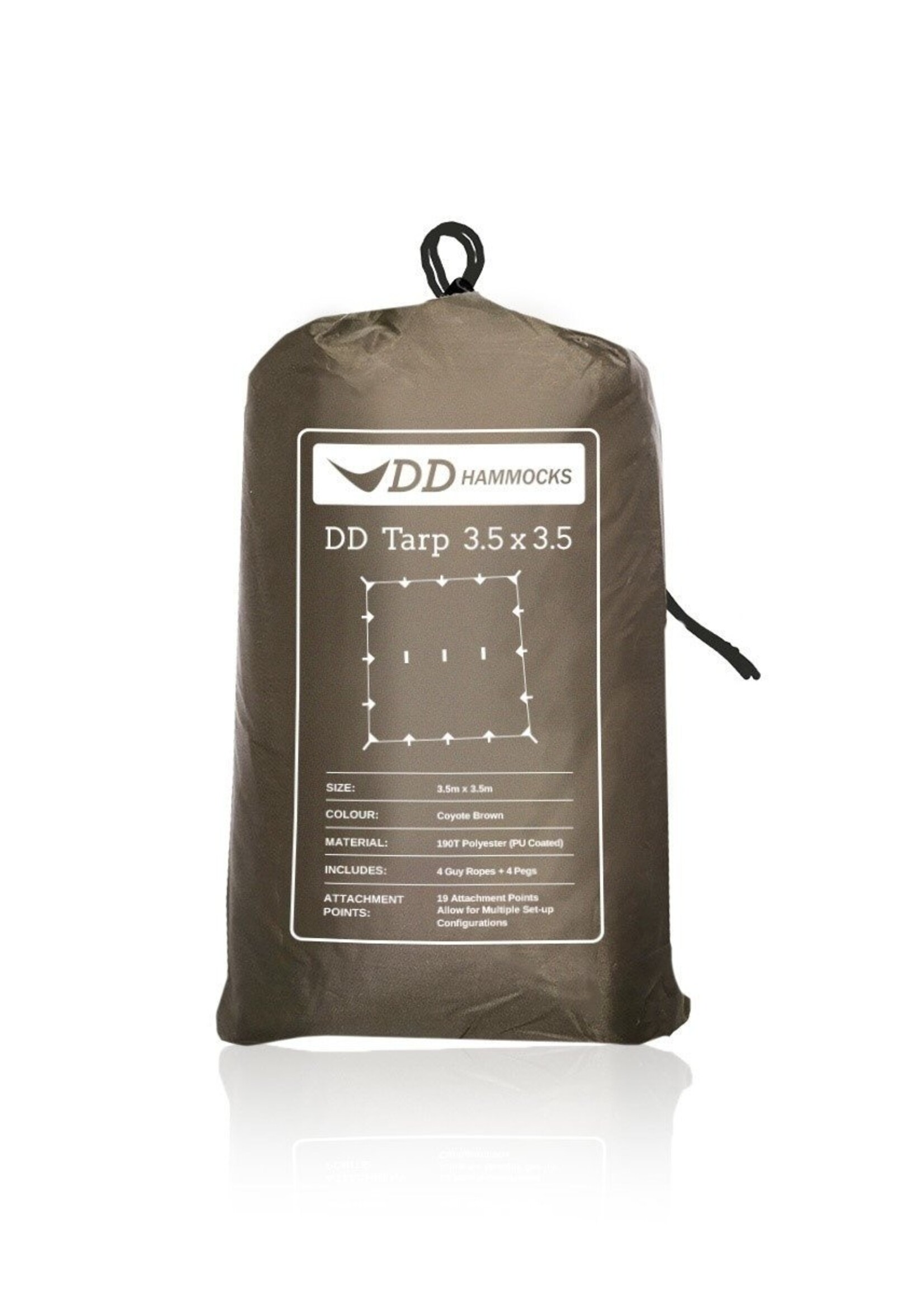 DD Hammocks Tarp/ Abdeckplane 3,5x3,5 Coyote Braun