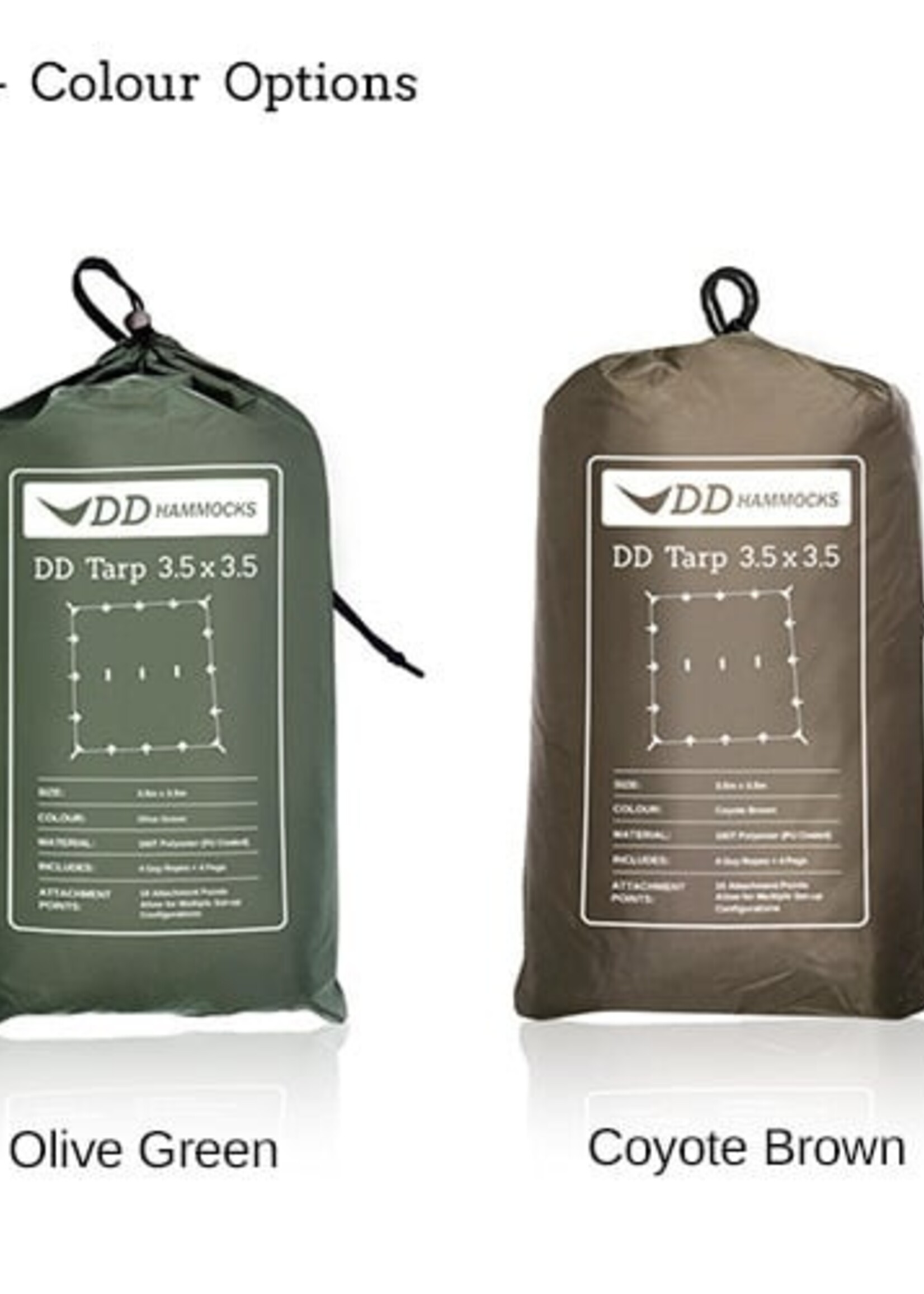 DD Hammocks Tarp/ Abdeckplane 3,5x3,5 Coyote Braun