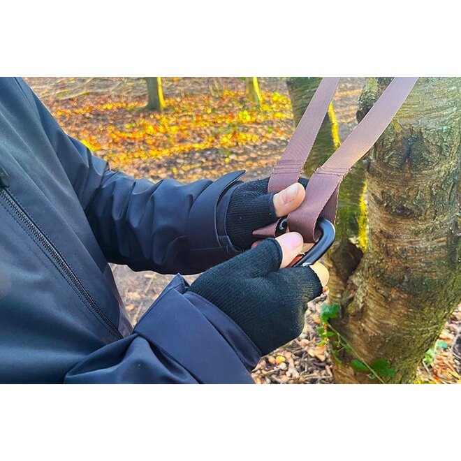 Karabinerhaken x 2 - Schwarz