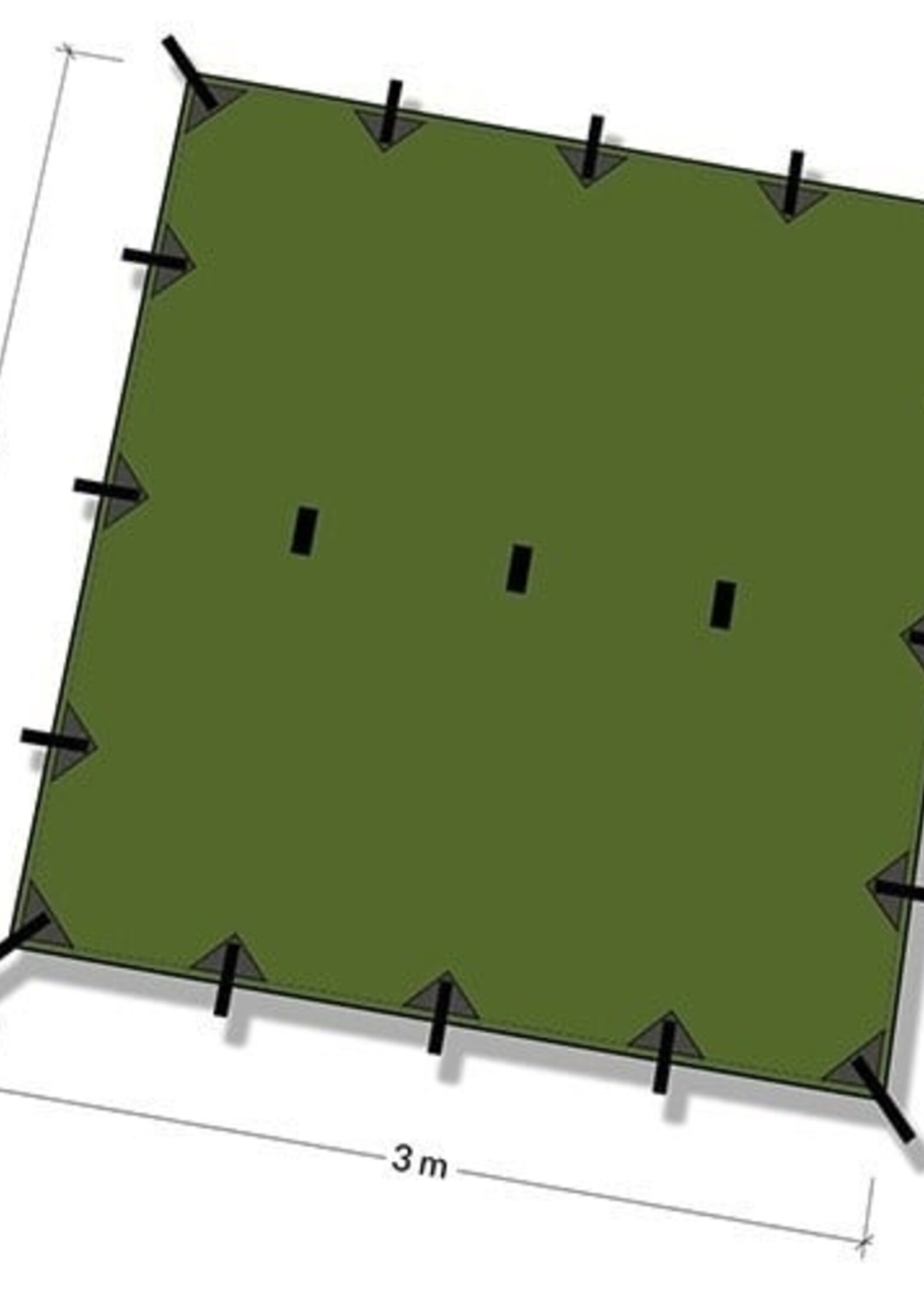 DD Hammocks Tarp/ Abdeckplane 3x3 - Olivgrün