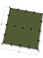 DD Hammocks Tarp/ Abdeckplane 3x3 - Waldgrün