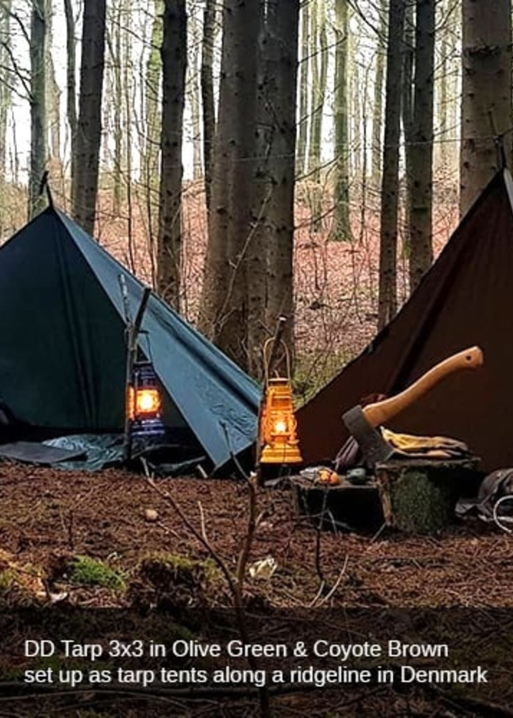 DD Hammocks Tarp/ Abdeckplane 3x3 - Waldgrün