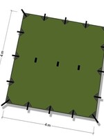 DD Hammocks Tarp/ Abdeckplane 4x4 - Olivgrün