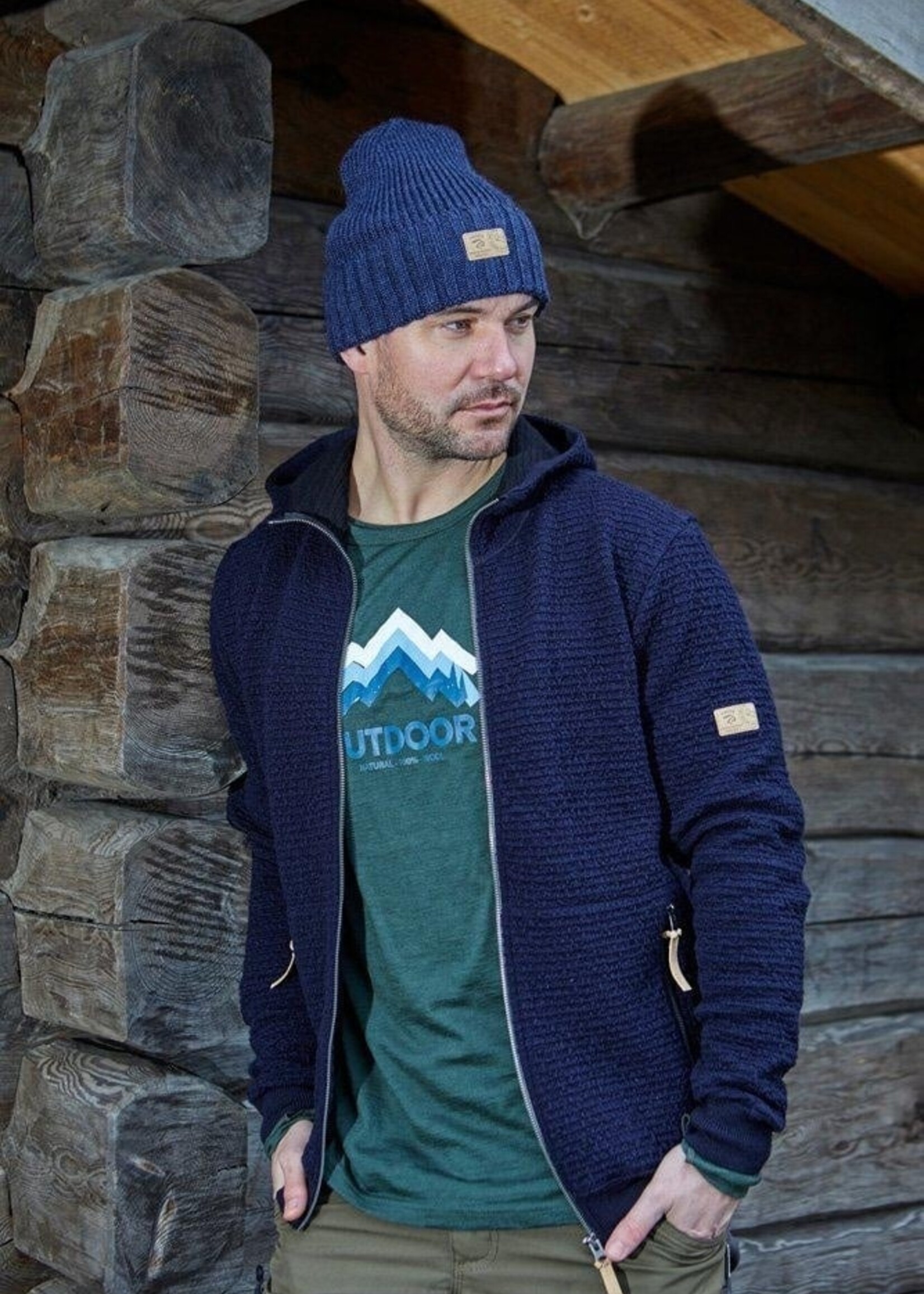 Ivanhoe Morel Hood - Männer - Lodengrün