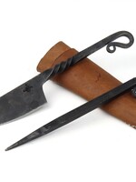 Njord Alvaldi Besteckset geschmiedetes Messer mit Ahle