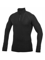 Woolpower Merino Base Layer Zip-Rollkragenpullover LITE - Schwarz