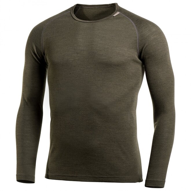 Merino Base Layer Crewneck LITE - Tannengrün