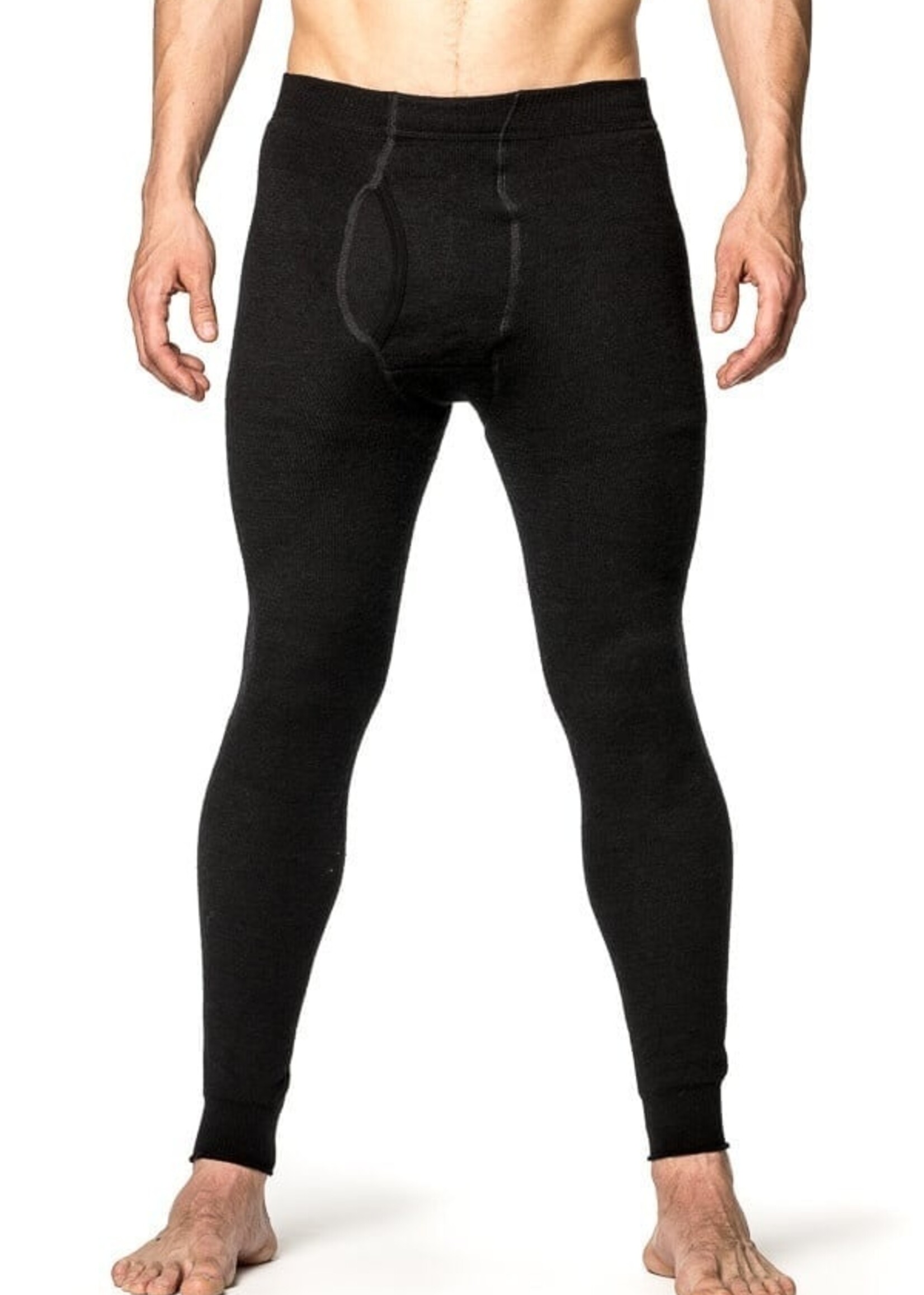 Woolpower Merino Long Johns 400 - Mit Eingriff - Schwarz