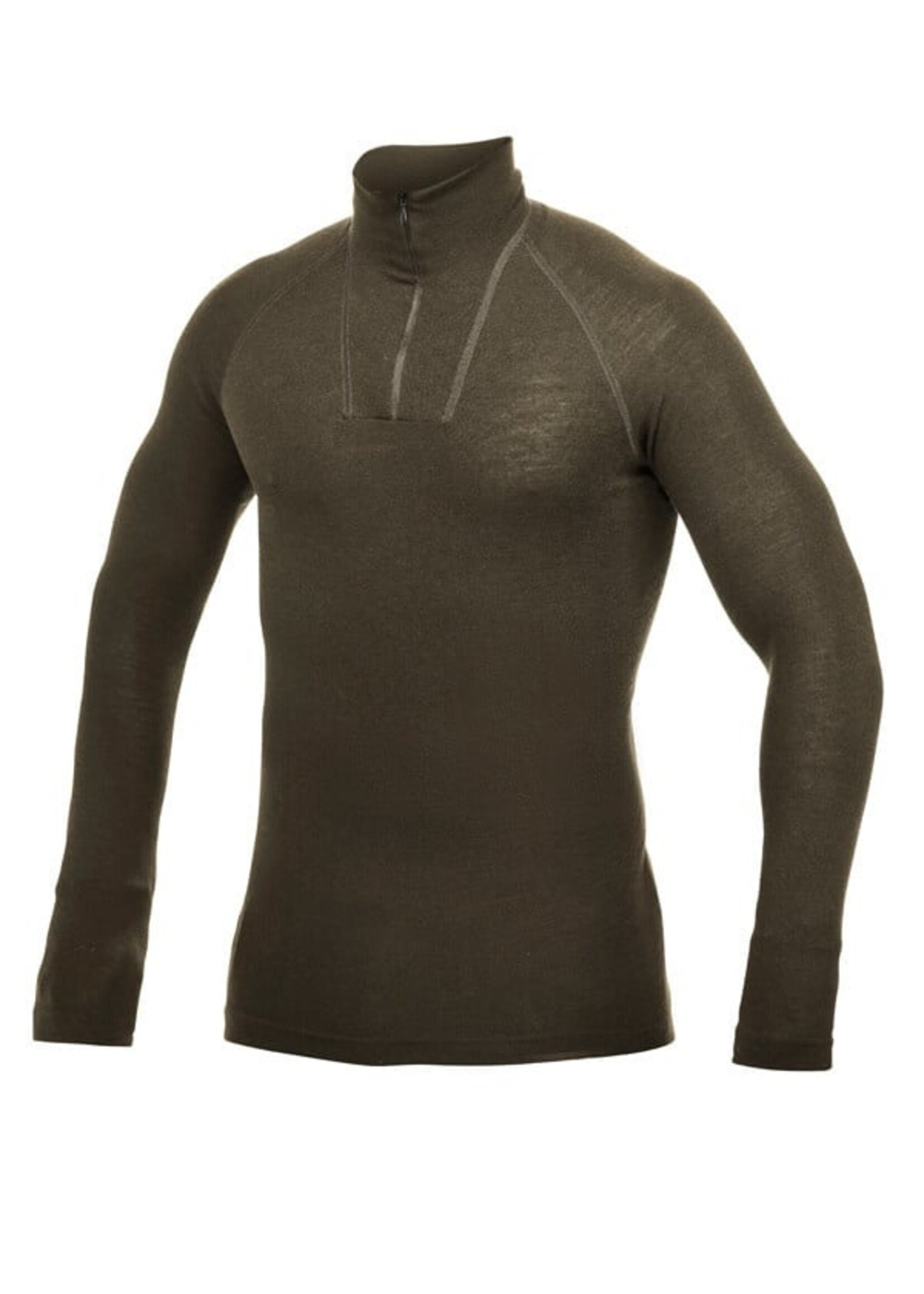 Woolpower Merino Base Layer Zip Rollkragenpullover LITE - Tannengrün