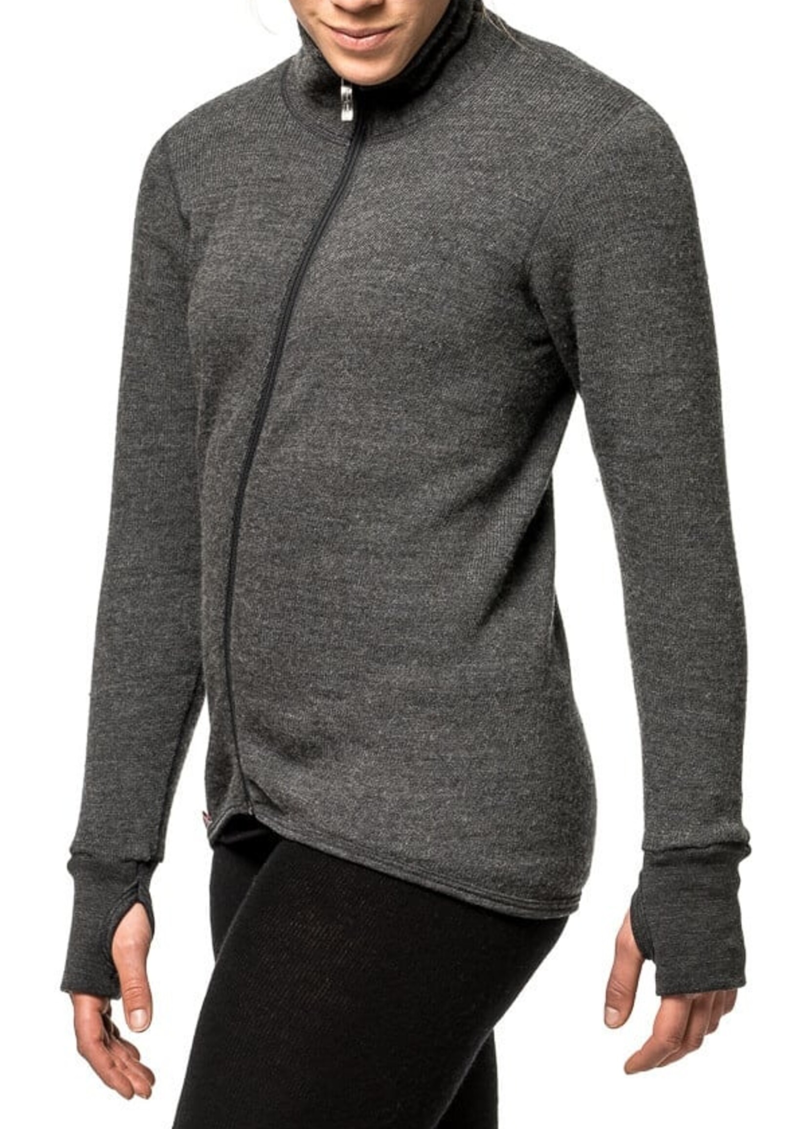 Woolpower Merino Mid Layer Full Zip Jacket 400 - Grau