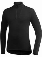 Woolpower Merino Mid Layer - Zip Rollkragenpullover 400 - Schwarz