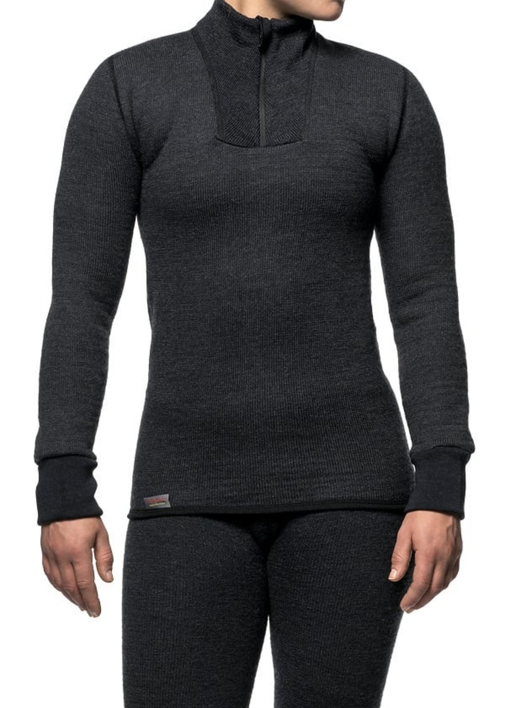 Woolpower Merino Mid Layer - Zip Rollkragenpullover 400 - Schwarz