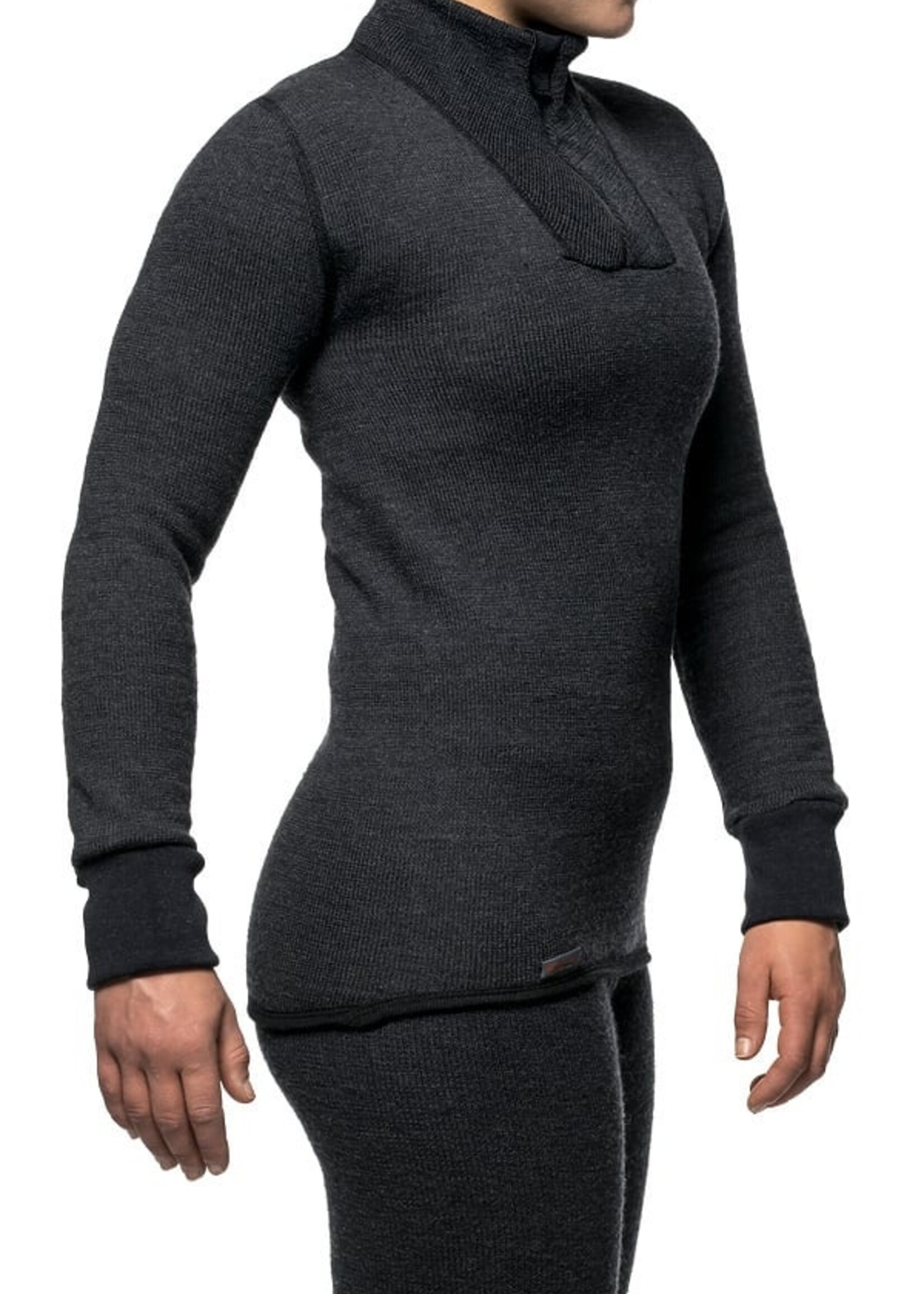 Woolpower Merino Mid Layer - Zip Rollkragenpullover 400 - Schwarz
