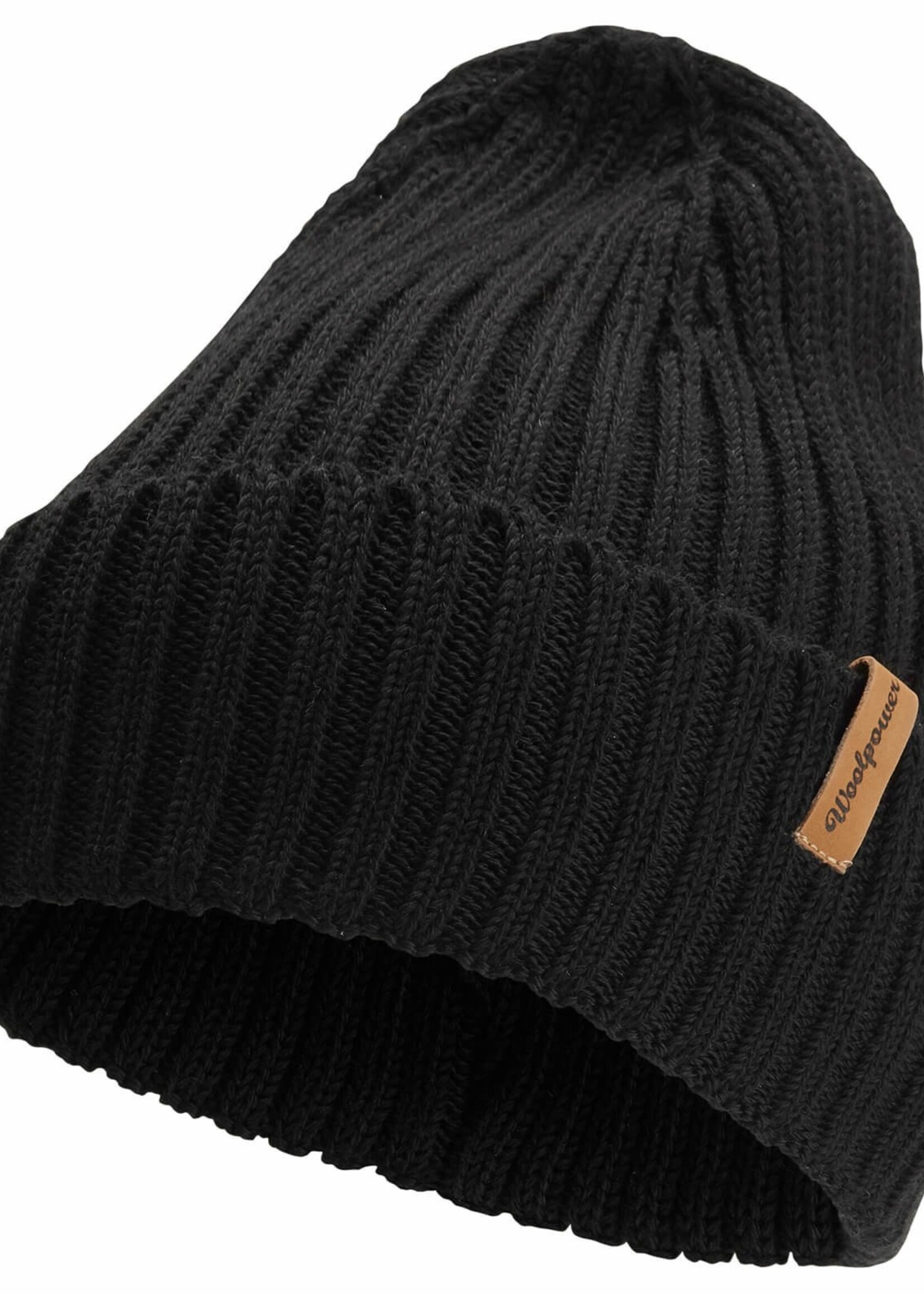 Woolpower Beanie Rippe - Schwarz