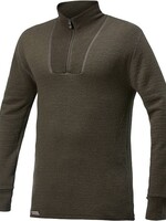 Woolpower Merino Base Layer Zip Rollkragenpullover 200 - Tannengrün