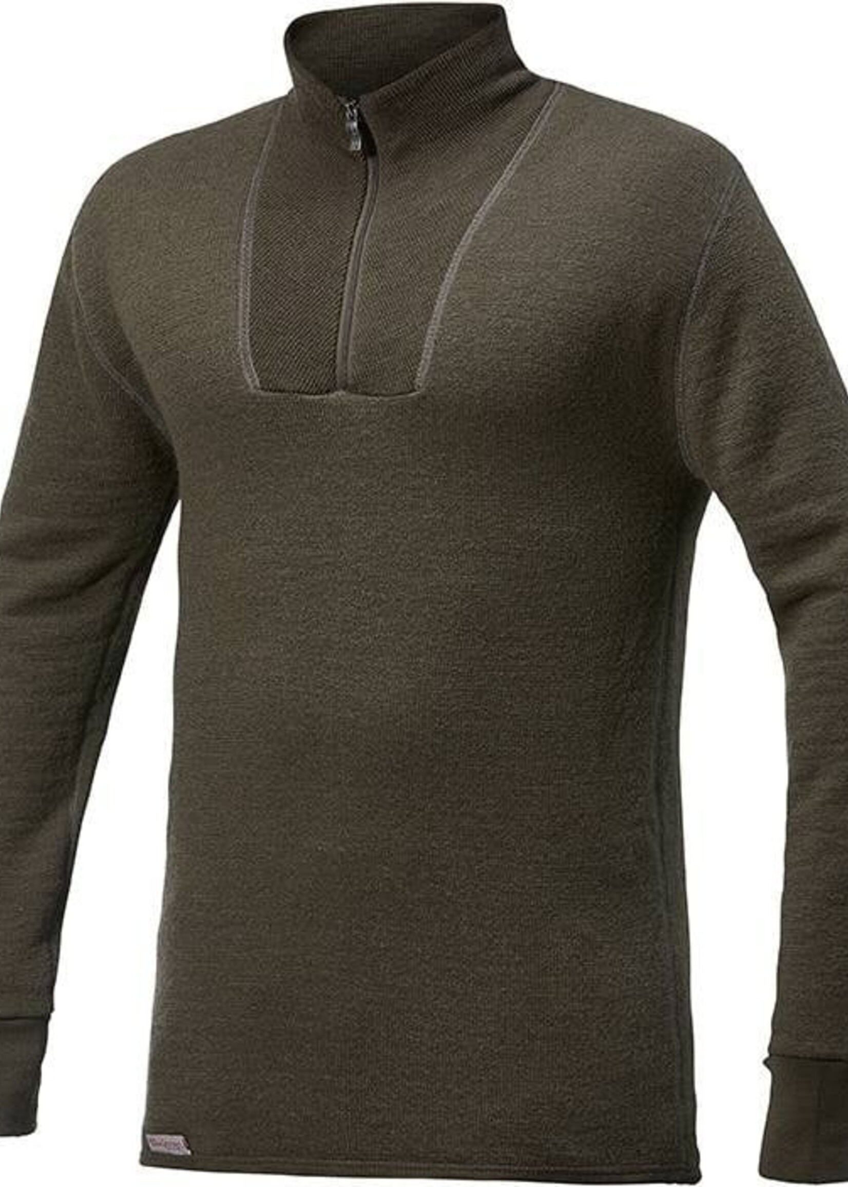 Woolpower Merino Base Layer Zip Rollkragenpullover 200 - Tannengrün