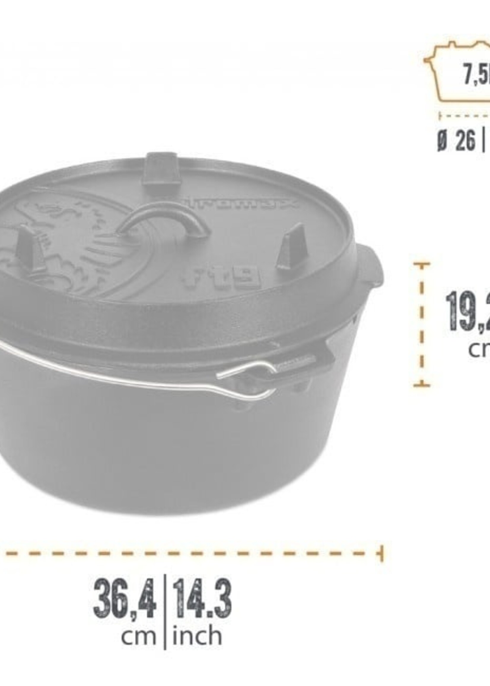 Petromax Dutch Oven FT9-9QT - Feuertopf ohne Füße