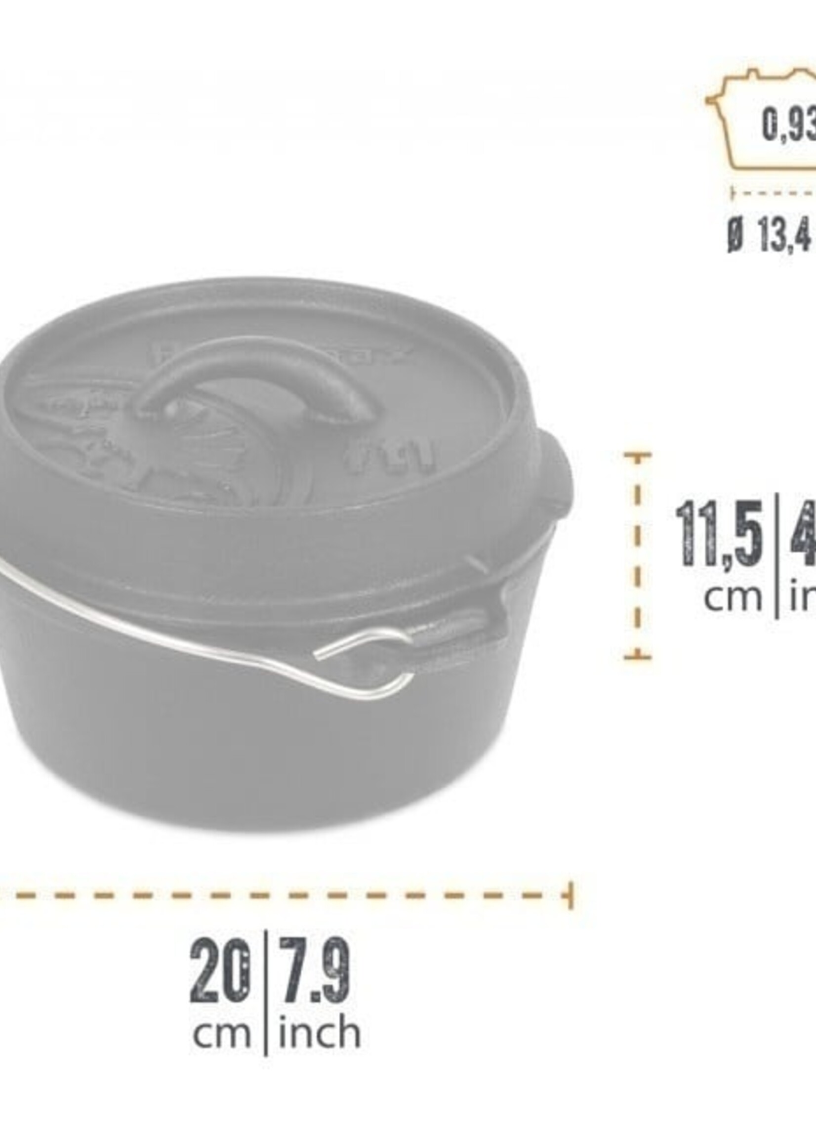 Petromax Dutch Oven FT1-1QT - Feuertopf ohne Füße