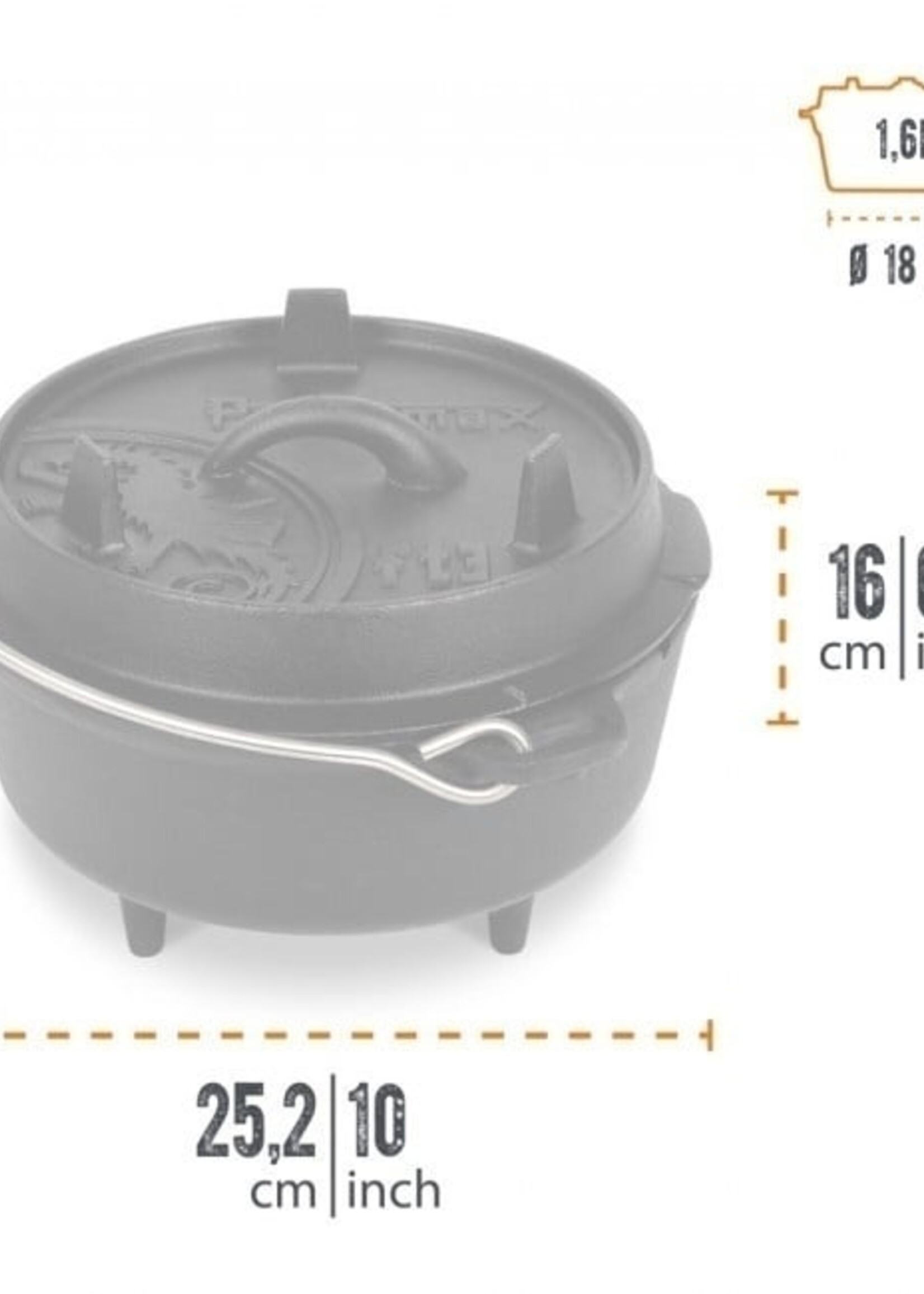 Petromax Dutch Oven FT3-3QT - mit Beinen