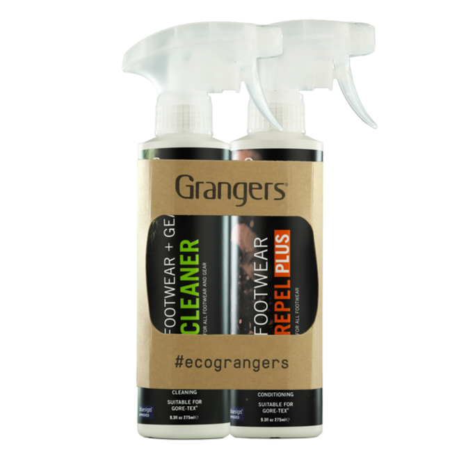 Footwear+Gear Cleaner Spray + Footwear Repel Plus Spray Eco Doppelpack