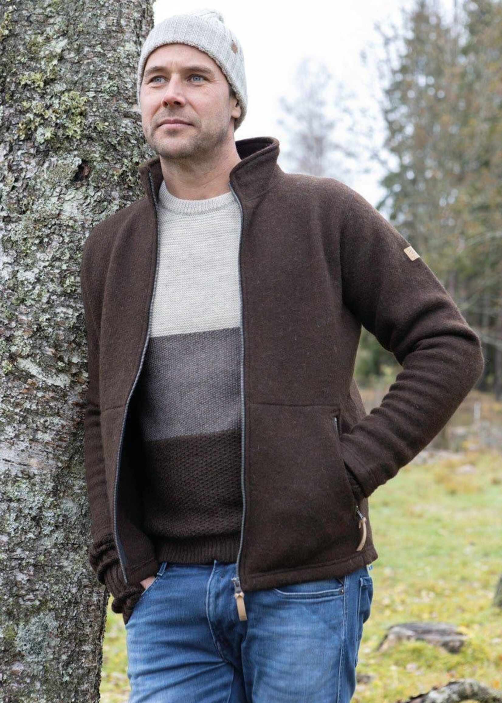 Ivanhoe NLS Juice durchgehender Reißverschluss - Kaffeebohne