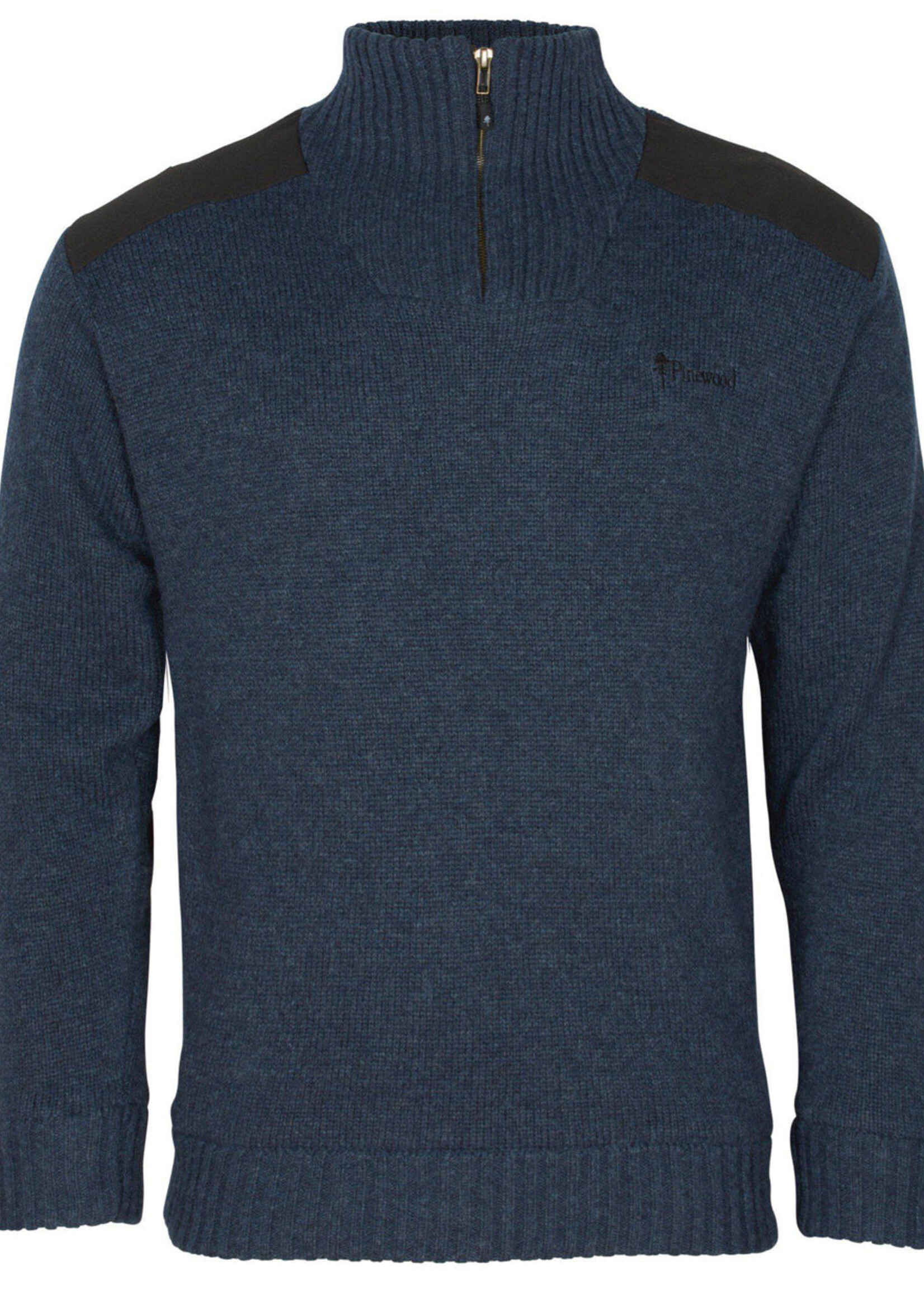 Pinewood Hurricane Pullover - Dunkelmarine Melange