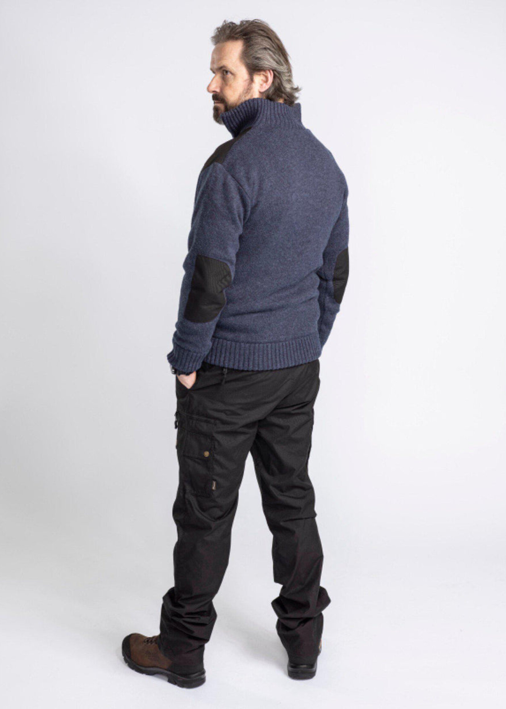 Pinewood Hurricane Pullover - Dunkelmarine Melange